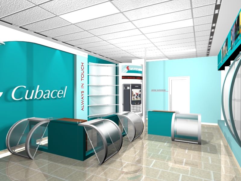 Diseño de Interiores Tienda Cubacel 1
