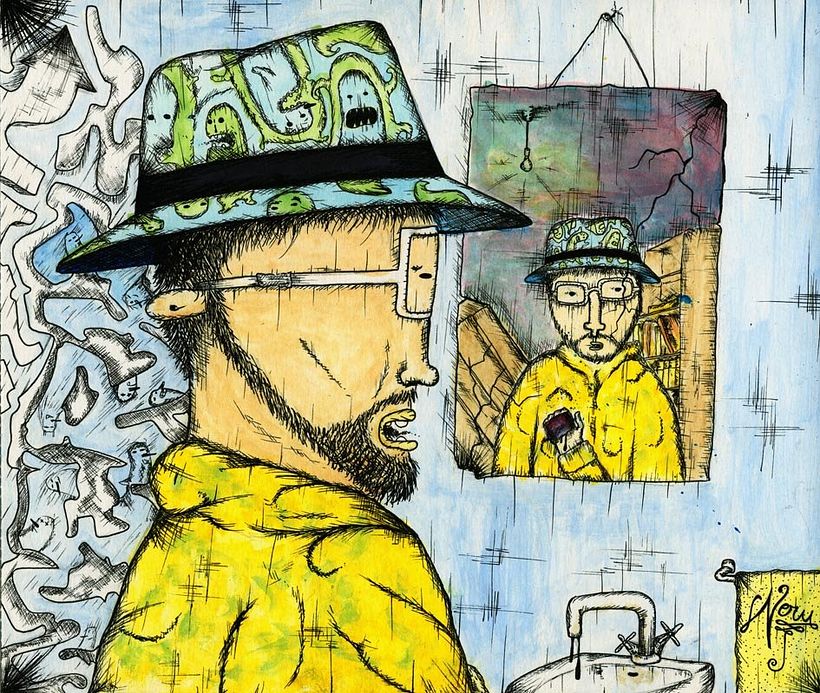 Tinta, papel y acrílico 5