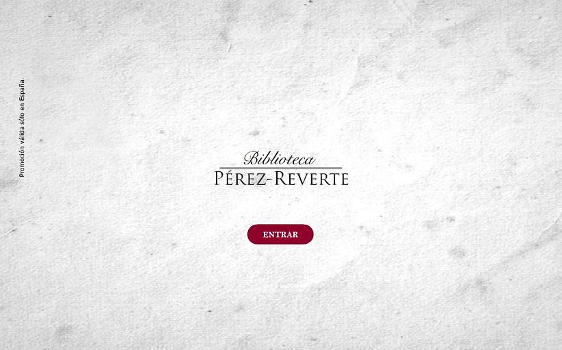 Microsite Pérez-Reverte - Diseño