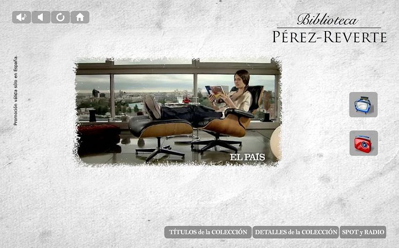 Microsite Pérez-Reverte - Diseño
