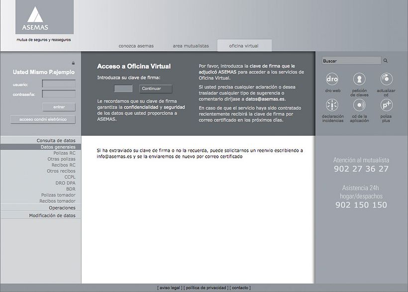 Prototipado Web y boletín ASEMAS - Tasarım