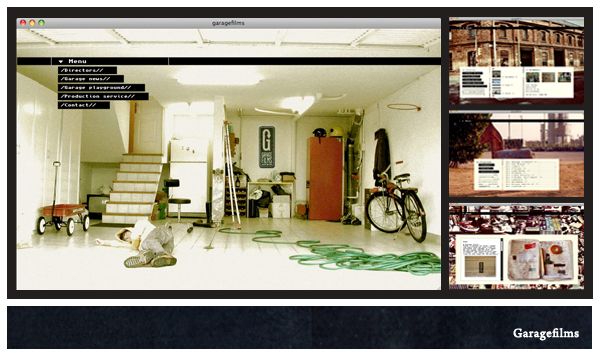 web Garagefilms - Desain