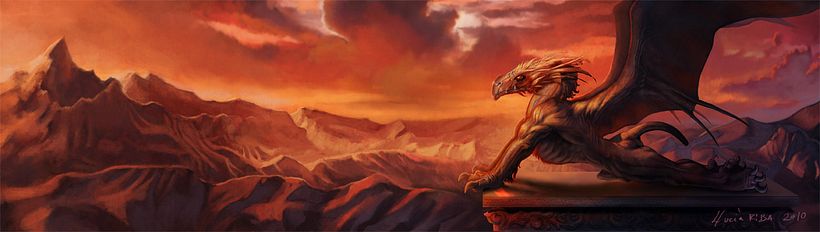 Atardecer con dragón 1