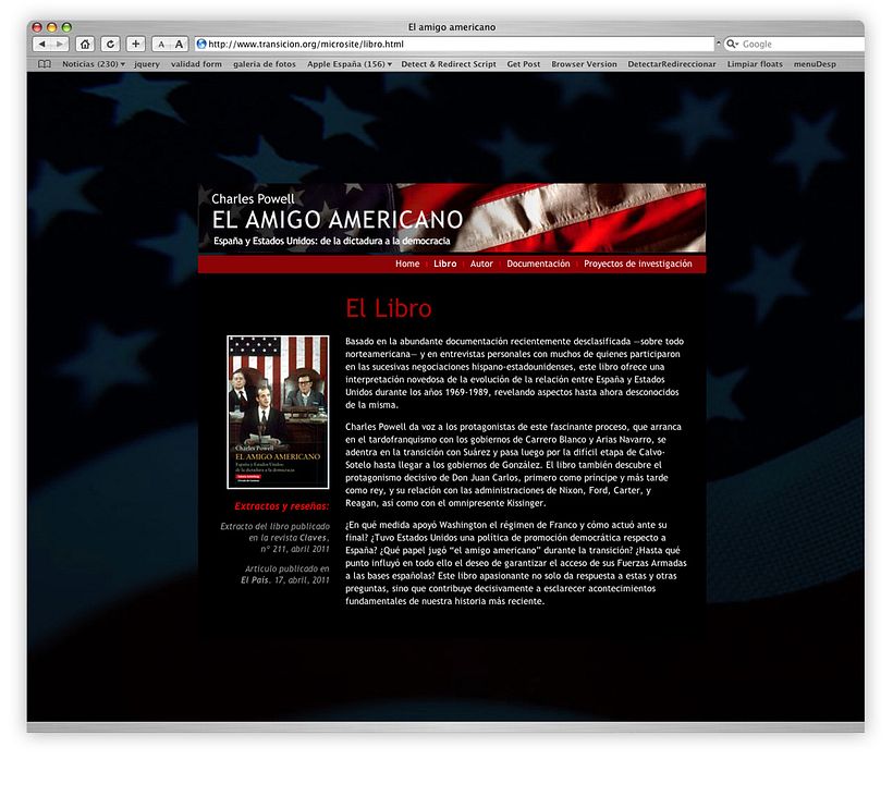 Microsite del libro  - Tasarım