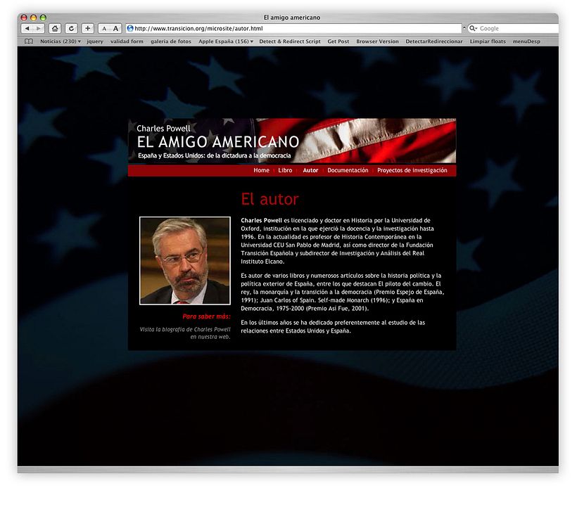Microsite del libro  - Tasarım