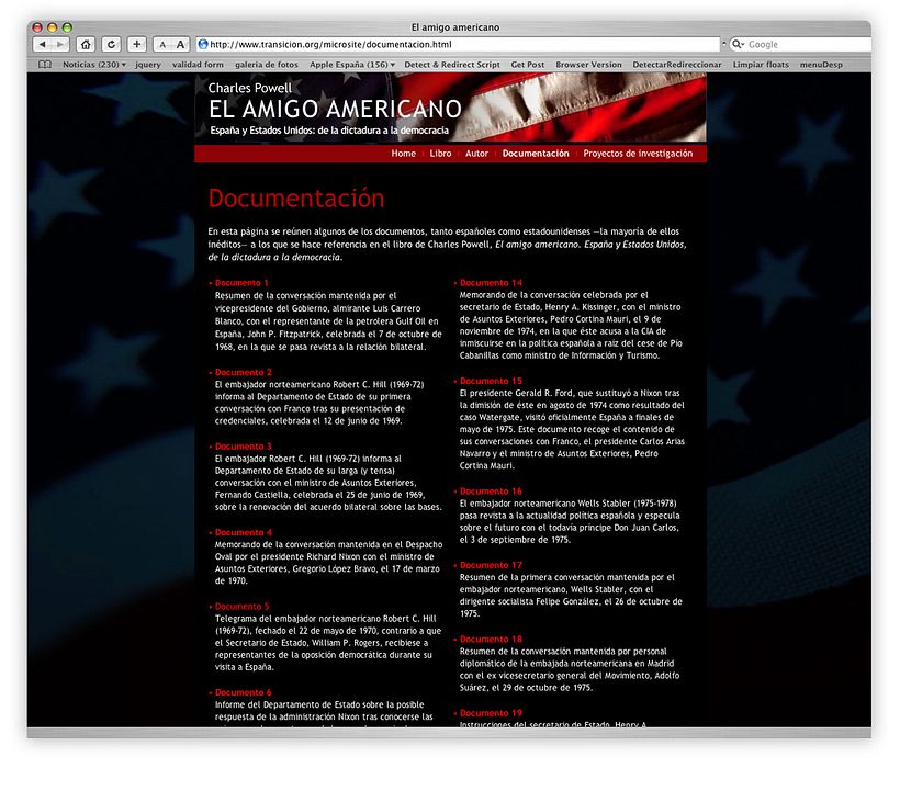 Microsite del libro  - Tasarım