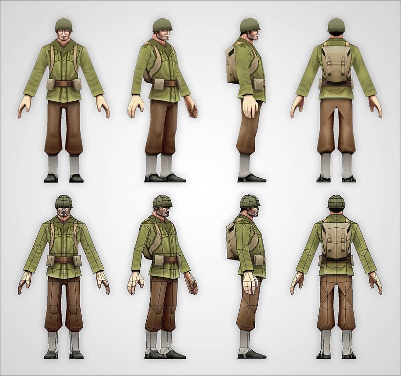 Soldado 3D low poly 2