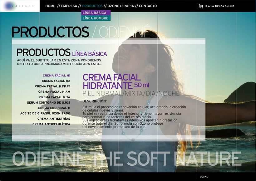 Microsite Odiennè - Desain