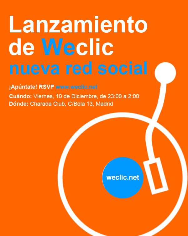 Cartel lanzamiento Weclic 4