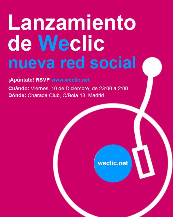 Cartel lanzamiento Weclic 3