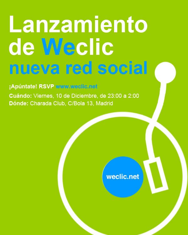 Cartel lanzamiento Weclic 2
