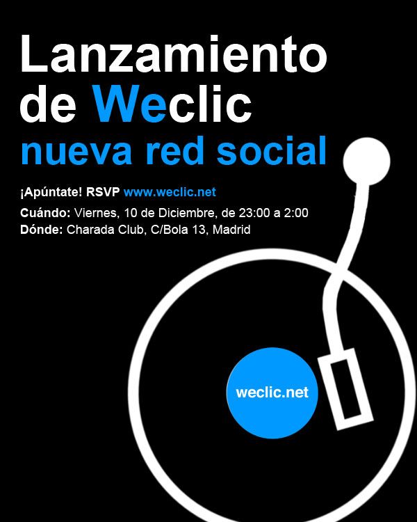 Cartel lanzamiento Weclic 1