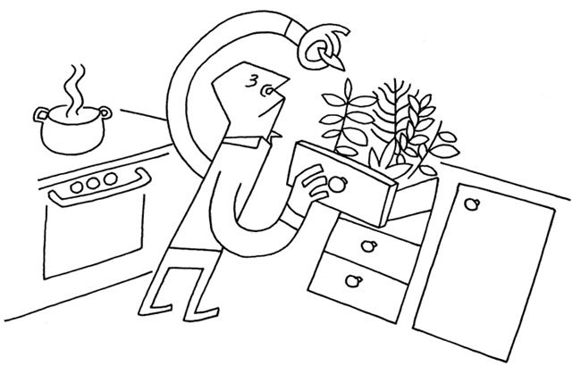 A la mesa! - Ilustración tradicional