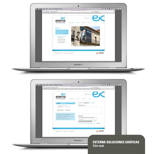 Sitio web de Externa Soluciones Gráficas 1