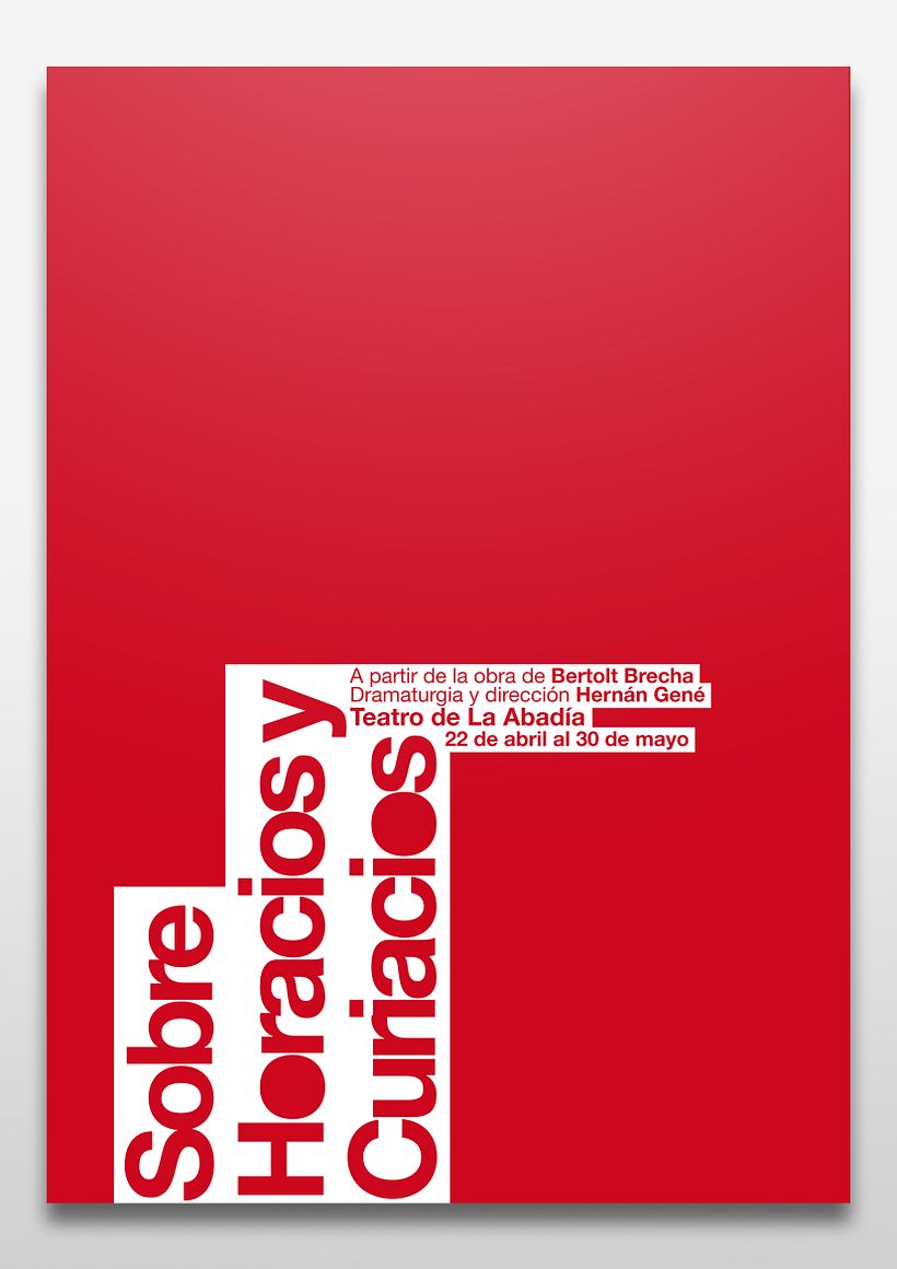 Proyecto de cartel y folleto para Teatro de La Abadía 1