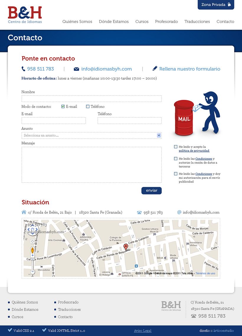 Sitio Web Idiomas B&H 5