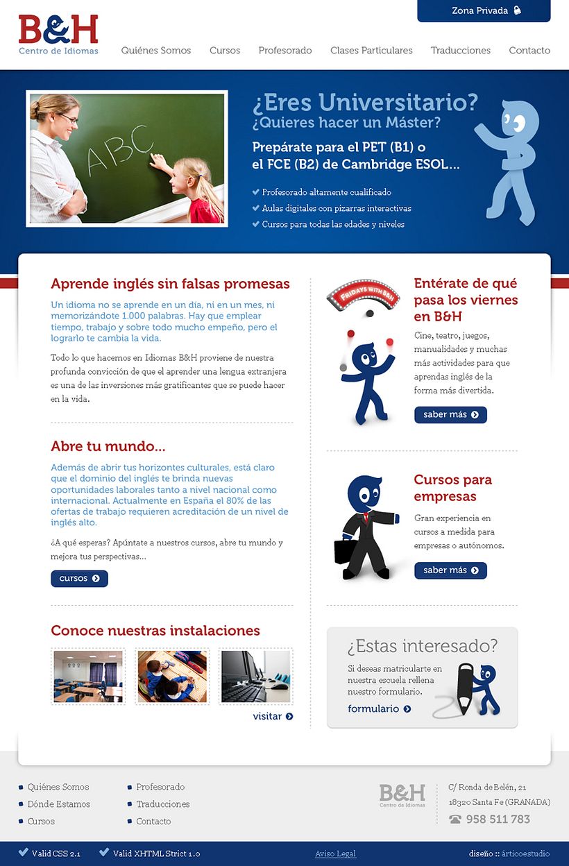 Sitio Web Idiomas B&H 1