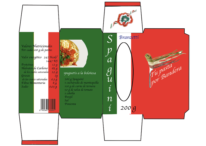 Packaging spaguini 1