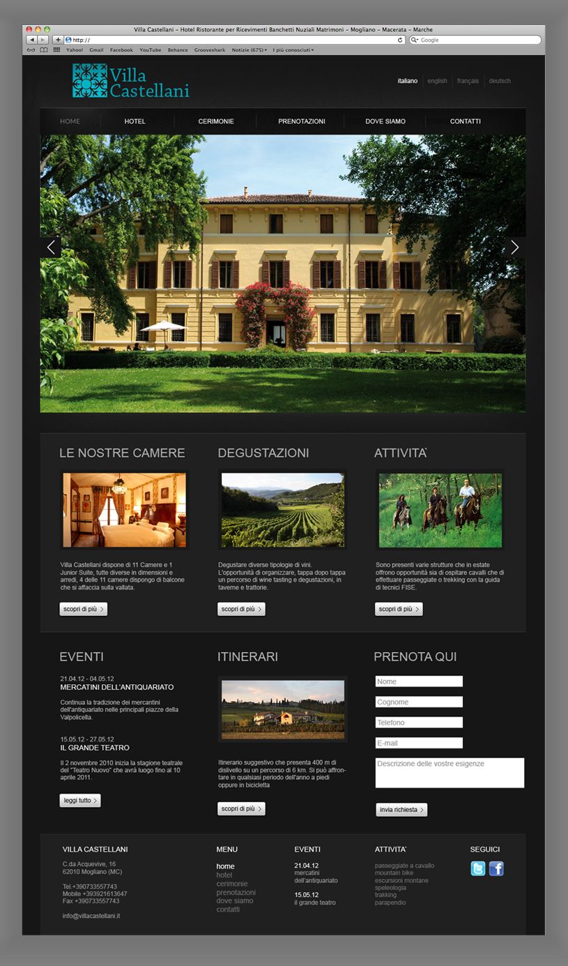 Sito Villa Castellani - Programmazione