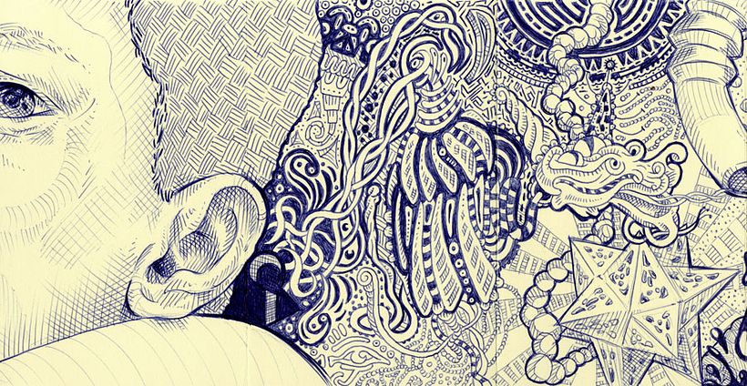 CUADERNO DE VIAJE POR EGIPTO, ilustración a bolígrafo sobre papel MOLESKINE. Egipto, 09 TRAVEL NOTEBOOK BY EGYPT, illustration in pen on Moleskine paper. Egypt, 09 4