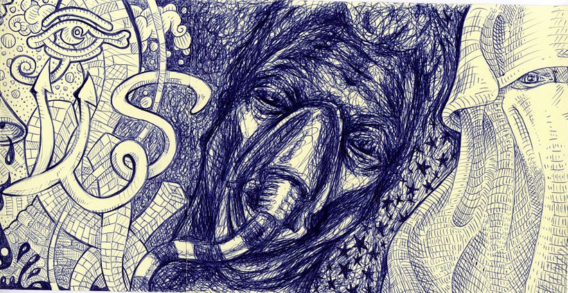 CUADERNO DE VIAJE POR EGIPTO, ilustración a bolígrafo sobre papel MOLESKINE. Egipto, 09 TRAVEL NOTEBOOK BY EGYPT, illustration in pen on Moleskine paper. Egypt, 09 5