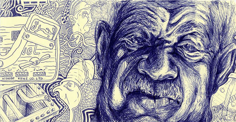 CUADERNO DE VIAJE POR EGIPTO, ilustración a bolígrafo sobre papel MOLESKINE. Egipto, 09 TRAVEL NOTEBOOK BY EGYPT, illustration in pen on Moleskine paper. Egypt, 09 8