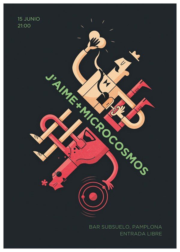 Cartel para J'Aime + Microcosmos 1