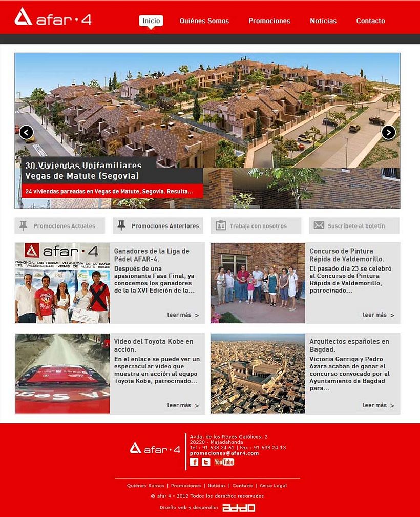 xHTML + CSS + Javascript + PHP + MySQL + CMS (Gestor de Contenidos) - Afar4 Promociones 1