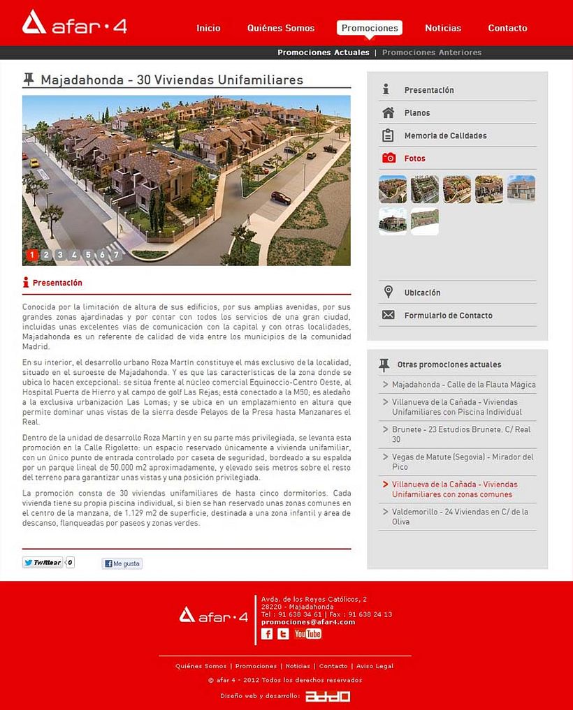 xHTML + CSS + Javascript + PHP + MySQL + CMS (Gestor de Contenidos) - Afar4 Promociones 3