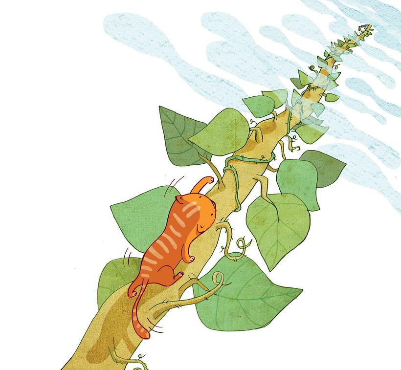 Juan y las habichuelas mágicas - Traditional illustration