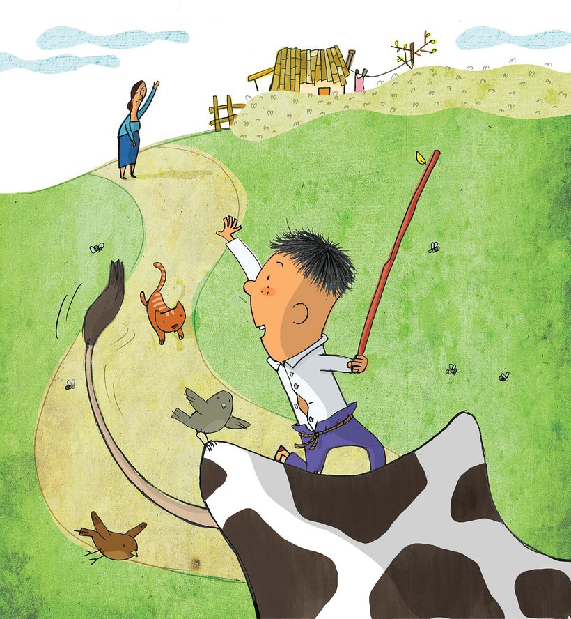 Juan y las habichuelas mágicas - Traditional illustration