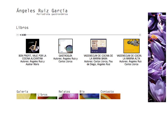 Diseño web Ángeles Ruiz García · Periodista gastronómica 3