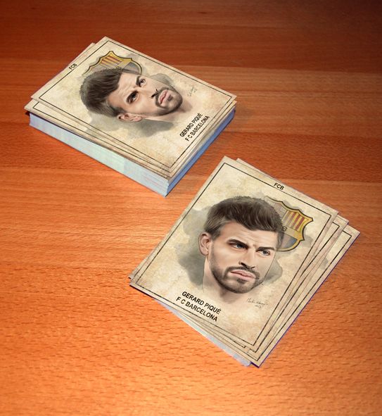 Gerard Pique Portrait. F.C. Barcelona. by Martín Echeverría 4