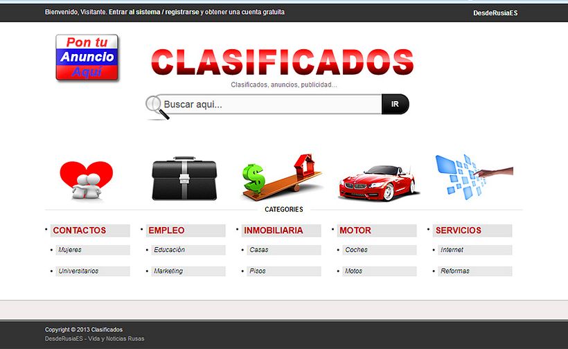 Clasificados: Programación sitio web. 1