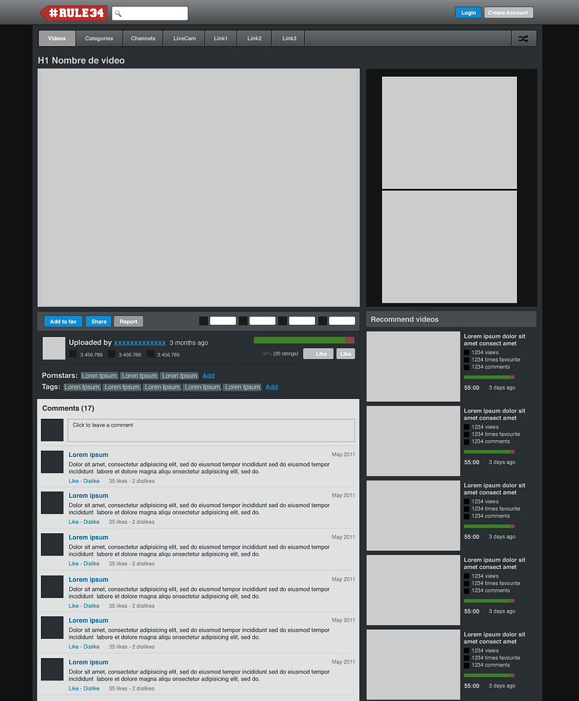 Proyecto de wireframe para página web 2