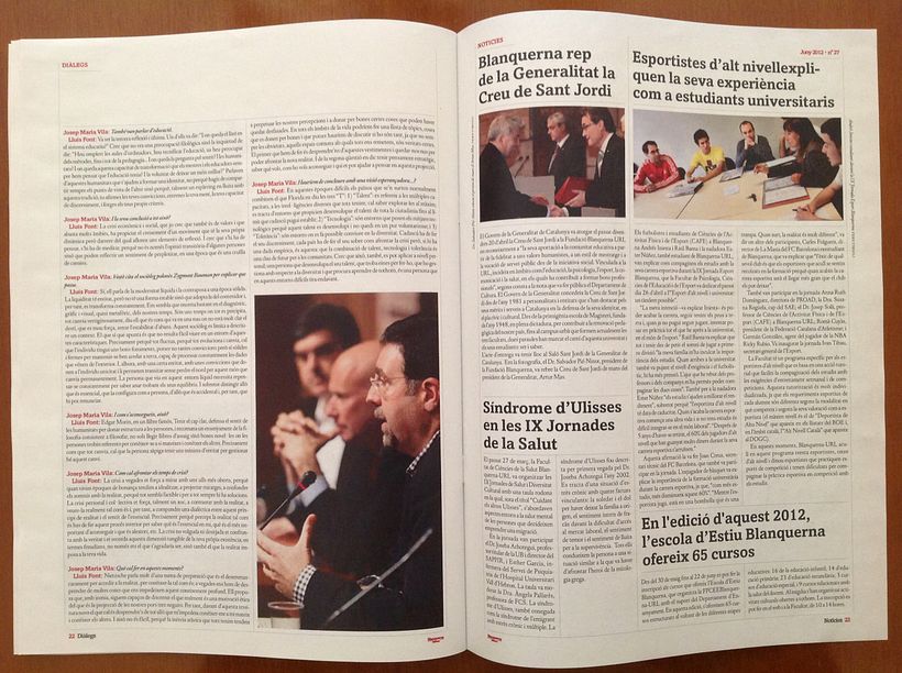 Rediseño revista Blanquerna 9