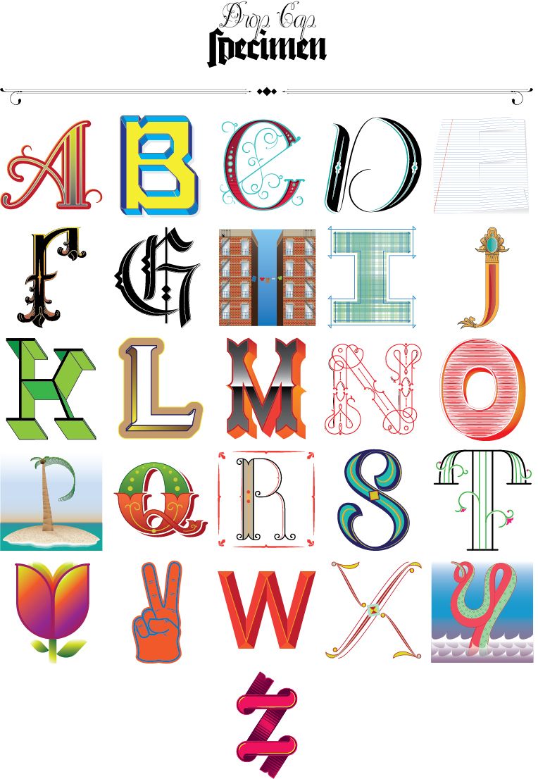 Drop Cap Specimen 13