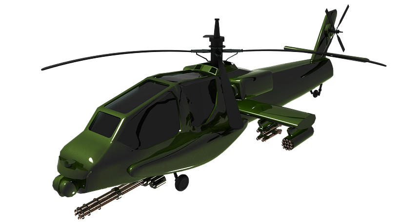 Helicóptero Apache 3D 3
