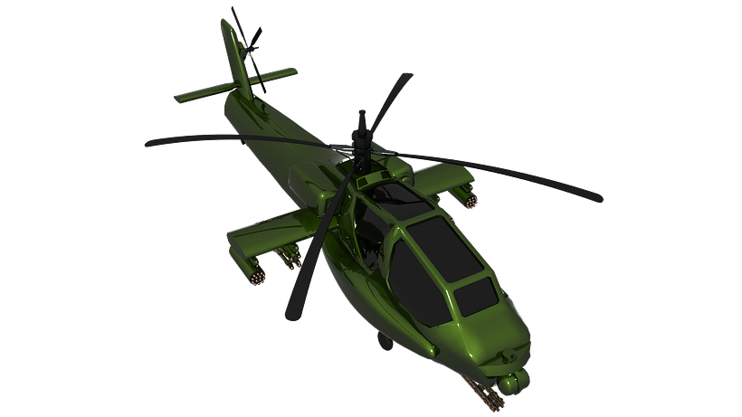 Helicóptero Apache 3D 2