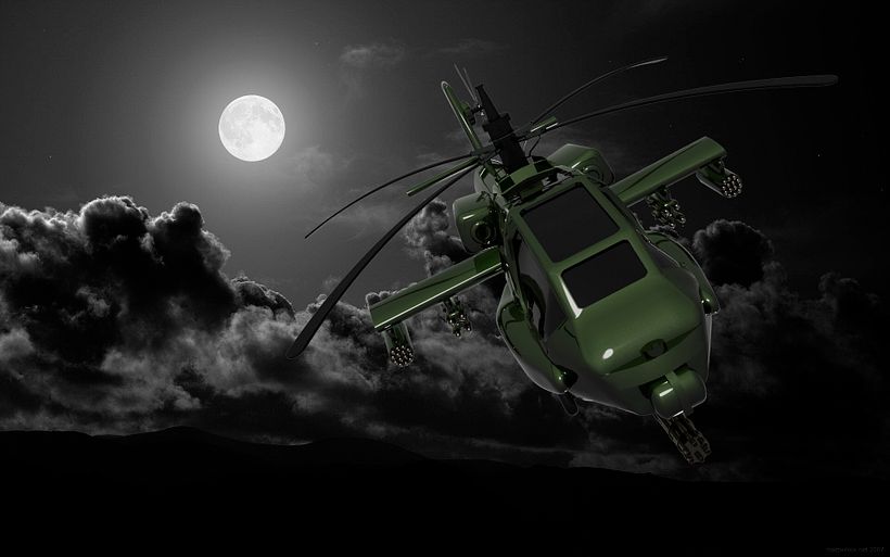 Helicóptero Apache 3D 1