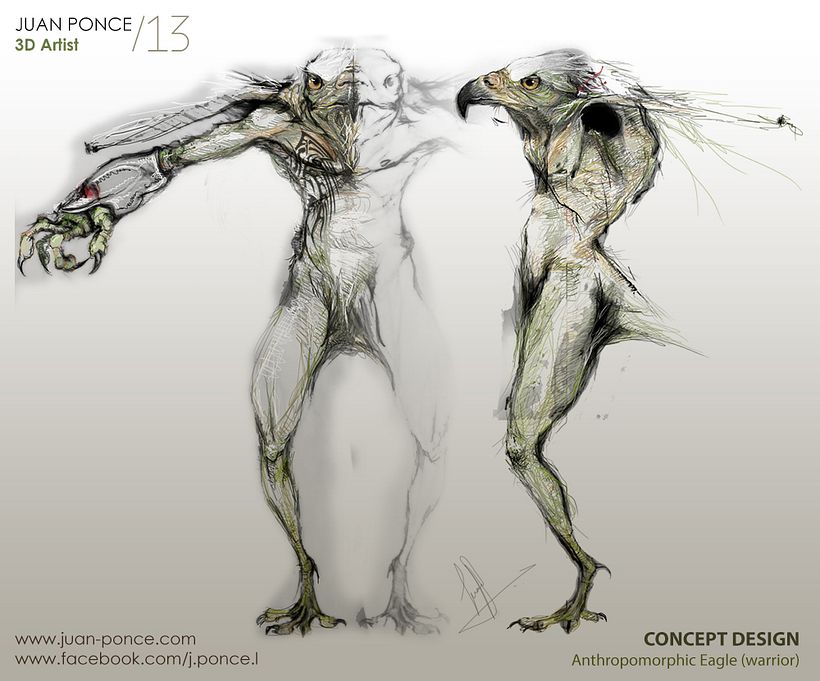 Personaje 3D - Anthropomorphic Eagle (Warrior 3