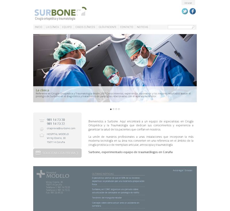 Diseño web, Surbone - UX / UI