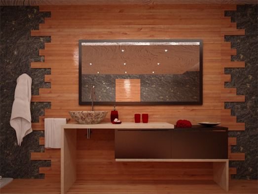 render de un baño ( modelado, texturizado, iluminación) 1