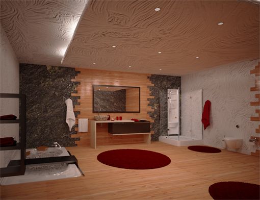 render de un baño ( modelado, texturizado, iluminación) 1