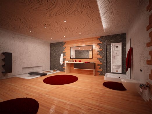 render de un baño ( modelado, texturizado, iluminación) 1