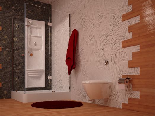 render de un baño ( modelado, texturizado, iluminación) 1