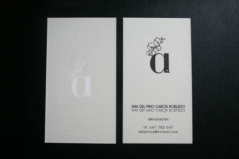 Business Card Ana del Pino Decoración 1