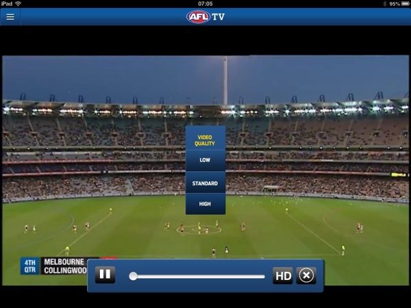AFL iPad video client app 5