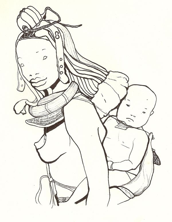 More about Himbas. Illustrations and T-shirts 4