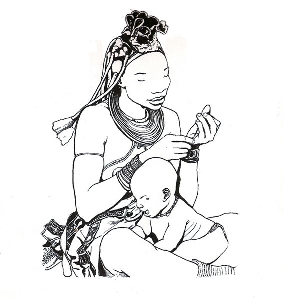 More about Himbas. Illustrations and T-shirts 5